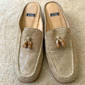 Stuart Weitzman Tan Tasseled Slip On Loafers